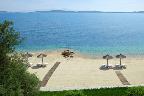 Eagles Resort Chalkidiki Private sandy Beach with sunbeds