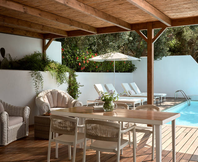 Eagles Palace Resort Chalkidiki Presidential Bungalow with Private Pool and garden furniture